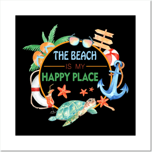 The Beach Is My Happy Place Funny Posters and Art